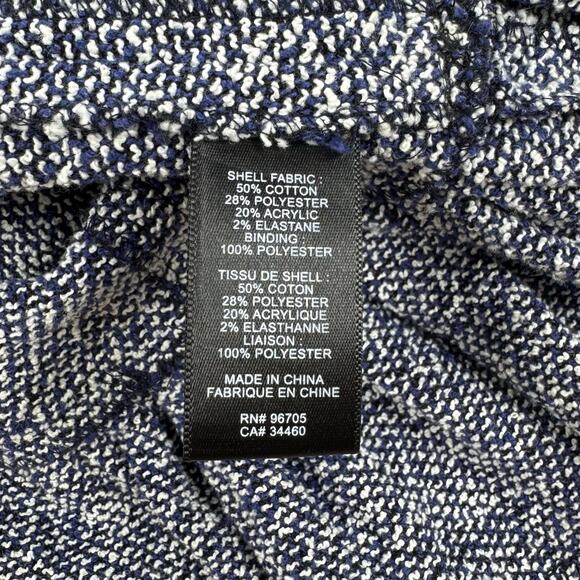 Rebecca Taylor Womens Textured Tweed Peplum Jacket Size 10 Navy Blue - Picture 10 of 15